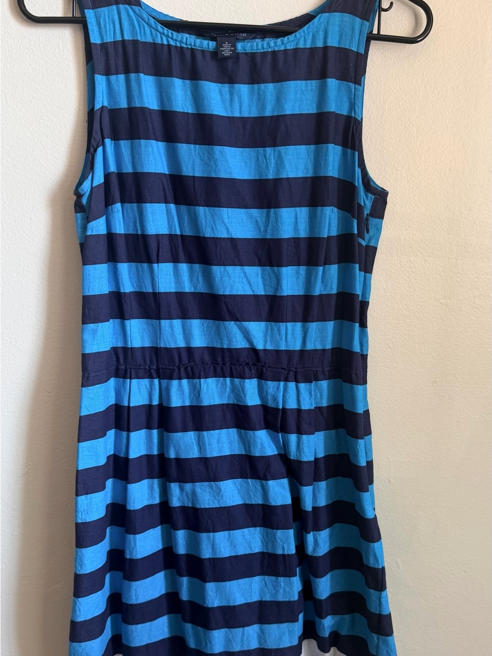 Tommy Hilfiger Blue and Navy Striped Midi Dress